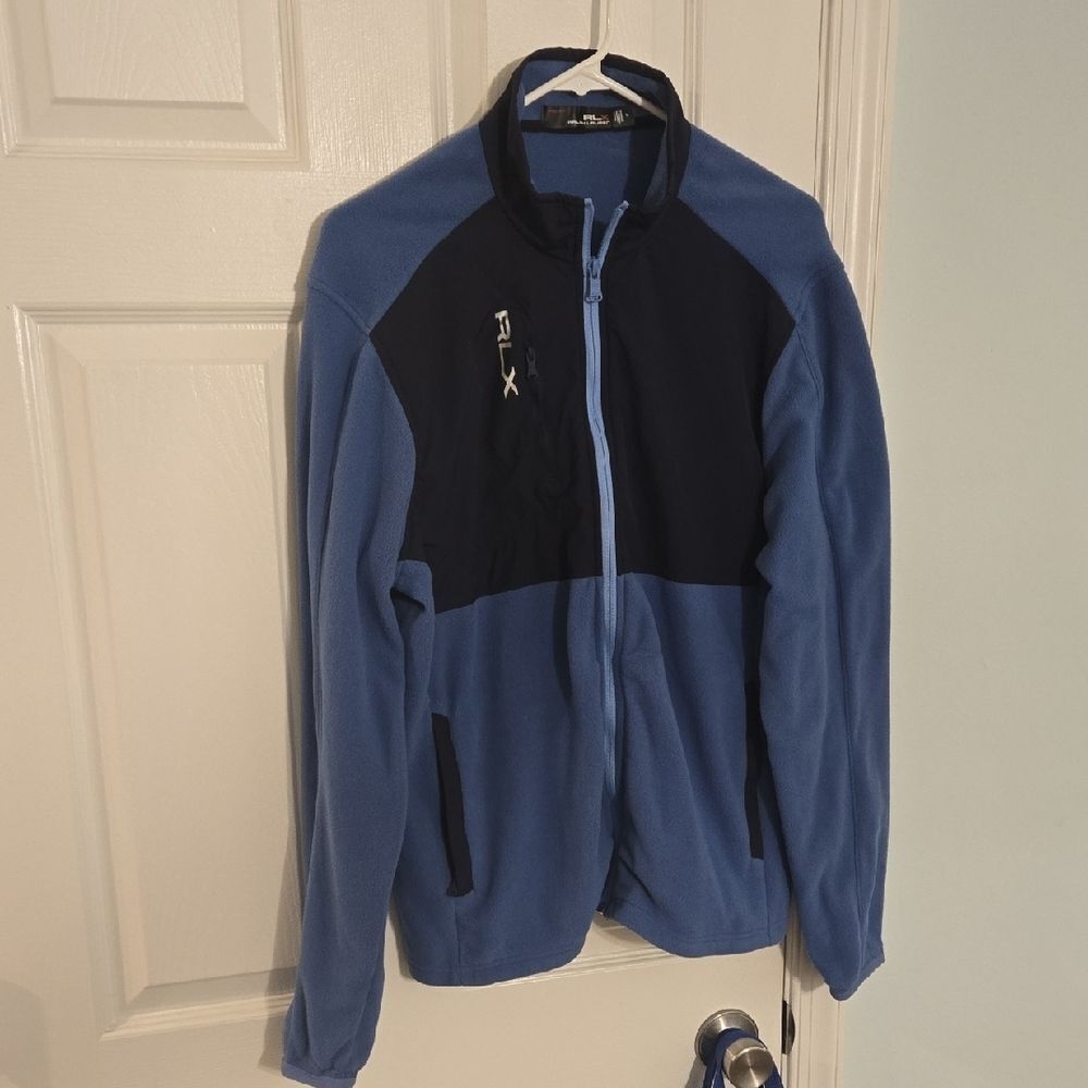 RLX Ralph Lauren Blue and Black Performance Fleece Jacket